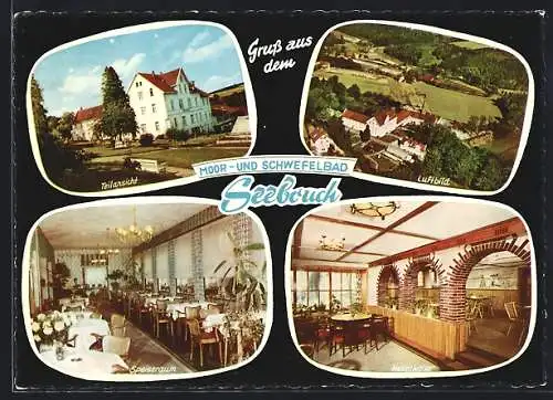AK Vlotho a. d. Weser, Restaurant Seebruch, Innenansichten Speiseraum und Nebelkeller