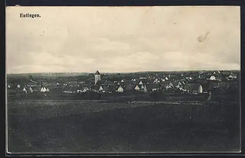 AK Eutingen / Württ., Ortsansicht von einem Feld aus