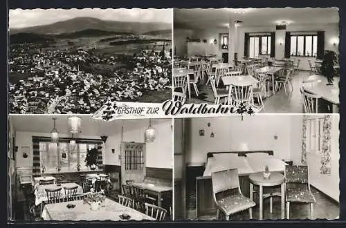 AK Zwiesel / bayr. Wald, Gasthof zur Waldbahn und Gesamtansicht