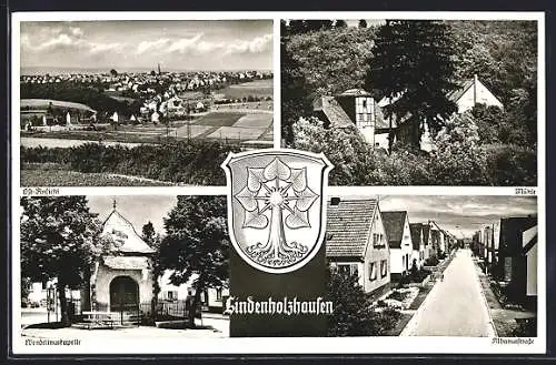 AK Lindenholzhausen, Mühle, Albanusstrasse, Wappen, Ost-Ansicht