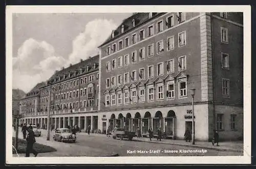 AK Karl-Marx-Stadt, Innere Klosterstrasse mit HO