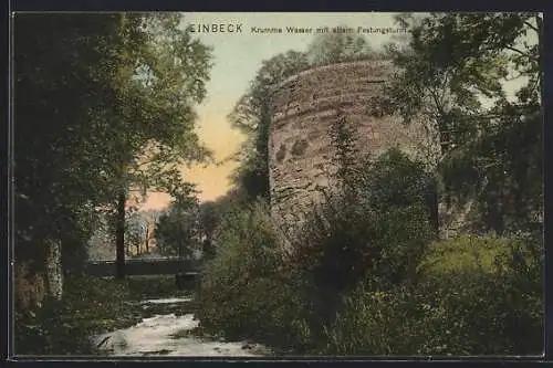 AK Einbeck, Krumme Wasser mit altem Festungsturm