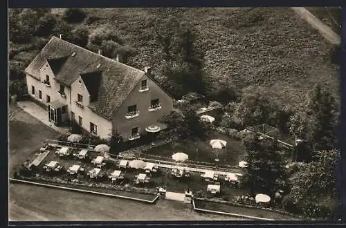 AK Weibern /Eiffel, Gasthaus-Pension Riedenermühle H. Konrad aus der Vogelschau