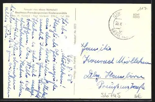 AK Weibern /Eiffel, Gasthaus-Pension Riedenermühle H. Konrad aus der Vogelschau