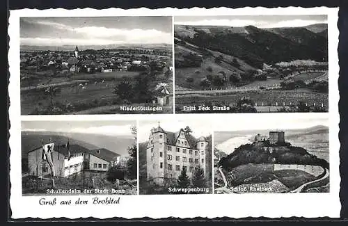 AK Niederlützingen, Schweppenburg, Schloss Rheineck, Schullandheim der Stadt Bonn