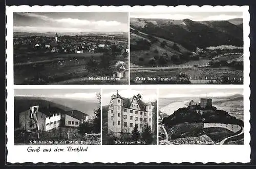 AK Niederlützingen, Schweppenburg, Schloss Rheineck, Schullandheim der Stadt Bonn