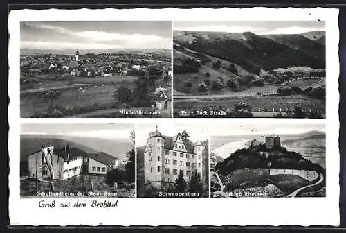 AK Niederlützingen, Schweppenburg, Schloss Rheineck, Schullandheim der Stadt Bonn