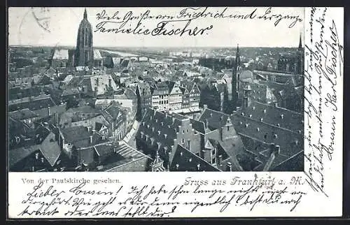 AK Alt-Frankfurt, Teilansicht von der Paulskirche gesehen