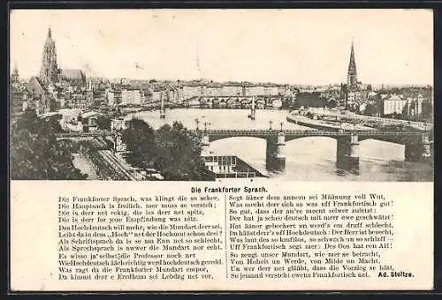 AK Frankfurt, Teilansicht mit Kirche