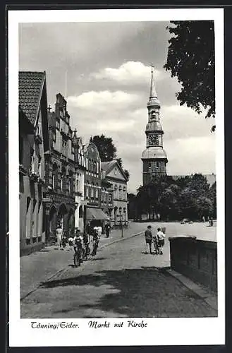 AK Tönning, Markt mit Kirche