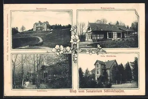 AK Schledehausen / Osnabrück, Sanatorium, Schweizerhaus, Lufthütten, Villa Waldheim