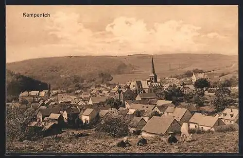 AK Kempenich, Ortsansicht aus der Vogelschau