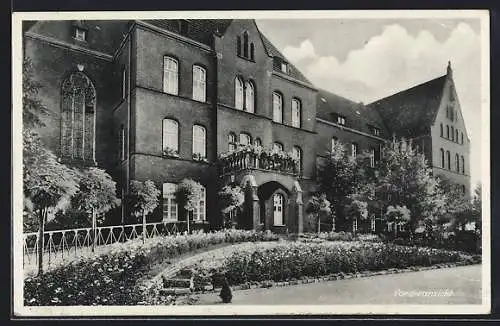 AK Werl i. W., Mariannen-Hospital, Vorderansicht