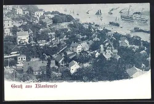 AK Hamburg-Blankenese, Teilansicht mit Fährhaus