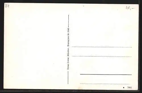 AK Burghausen a. d. Salzach, Ortspartie mit Fluss und Brücke