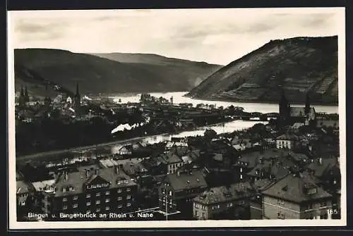 AK Bingen / Rhein, Bingen und Bingerbrück an Rhein und Nahe