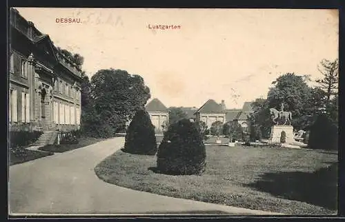 AK Dessau, Partie im Lustgarten