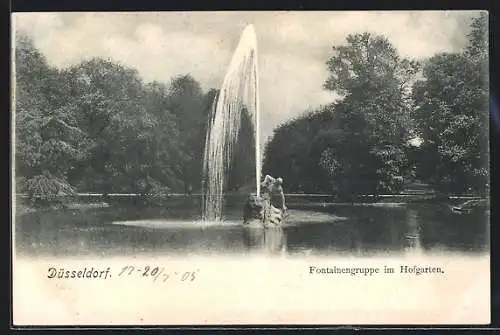 AK Düsseldorf, Fontainengruppe im Hofgarten