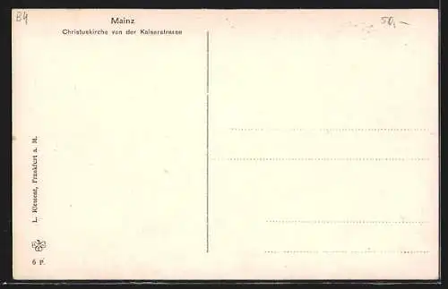 AK Mainz, Christuskirche von der Kaiserstrasse