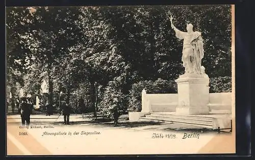AK Berlin-Tiergarten, Ahnengallerie in der Siegesallee