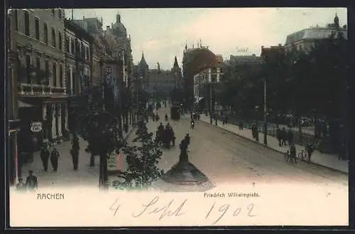 AK Aachen, Friedrich Wilhelmplatz mit Kaiser-Cafe