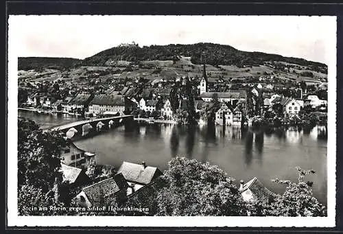 AK Stein am Rhein, Blick gegen Schloss Hohenklingen