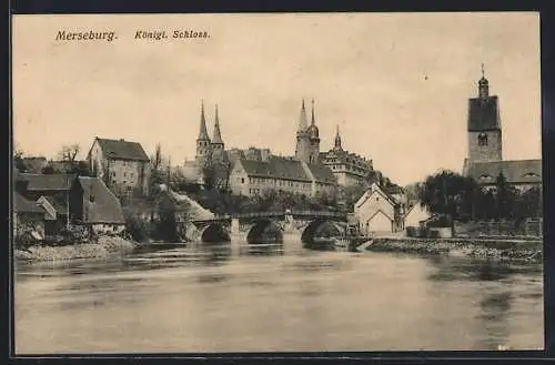 AK Merseburg, Königliches Schloss mit Brücke