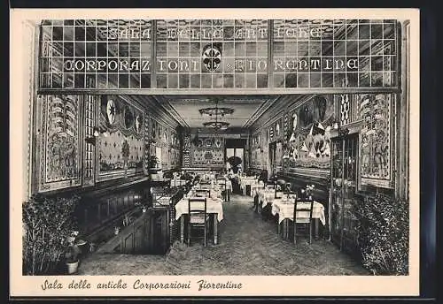AK Firenze, Ristorante Buca di S. Ruffillo, Piazza dell`Olio 1, Sala delle antiche Corporazioni Fiorentine