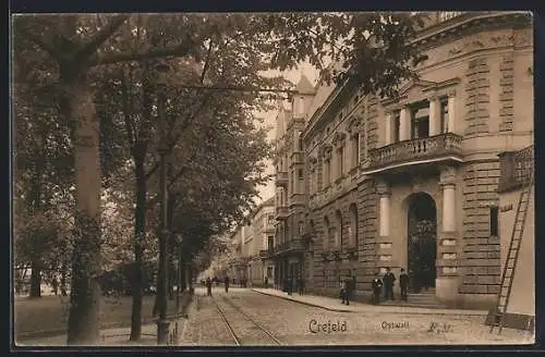 AK Crefeld, Ostwall-Strasse