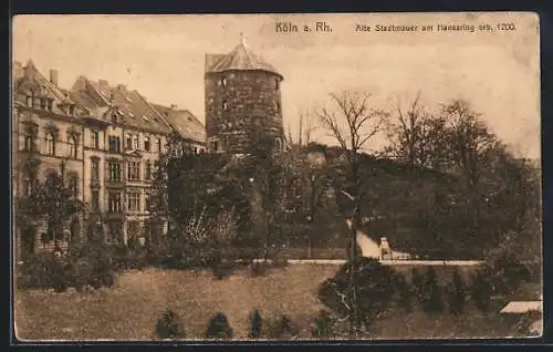 AK Köln-Neustadt, Alte Stadtmauer am Hansaring erb. 1200