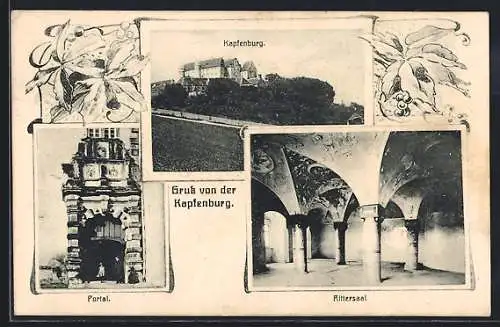 AK Kapfenburg, Burgansicht, Portal, Rittersaal