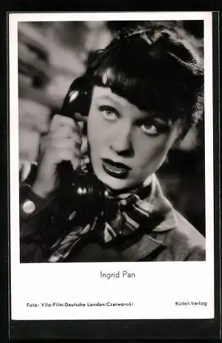AK Schauspielerin Ingrid Pan in Liebeskrieg nach Noten