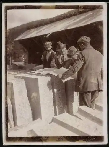 Fotografie unbekannter Fotograf, Ansicht Waldulm / Schwarzwald, Bergbau Granit-Steinbruch