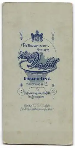 Fotografie Heinrich Duschill, Urfahr-Linz, Hauptstr. 12, Bürgerlicher Herr mit Schnauzbart