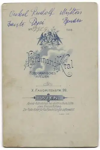 Fotografie Ferdinand Kral, Wien, Favoritenstr. 99, Junges Paar in eleganter Kleidung