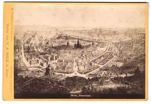 Fotografie M. Frankenstein & Co., Wien, Ansicht Wien, Panorama der Stadt, nach einem Gemälde