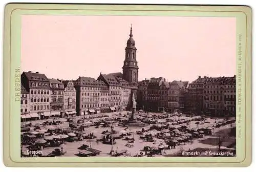 Fotografie Stengel & Markert, Ansicht Dresden, Blick nach dem Altmarkt mit Kreuzkirche