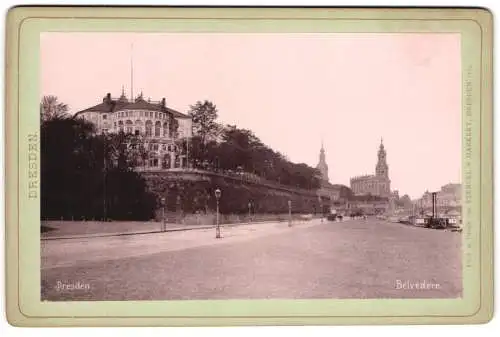 Fotografie Stengel & Markert, Dresden, Ansicht Dresden, Belvedere mit dem Restaurant und Elbquai