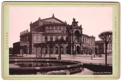 Fotografie Stengel & Markert, Dresden, Ansicht Dresden, das königlichen Hoftheater, Semperoper