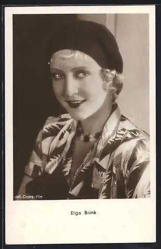 AK Schauspielerin Elga Brink in Mode der 1920er Jahre