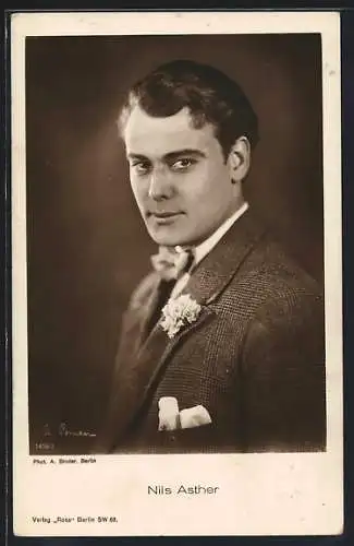 AK Portrait Schauspieler Nils Asther