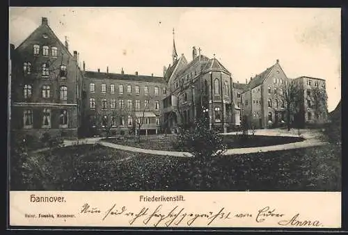 AK Hannover, Ansicht vom Friederikenstift