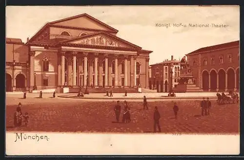 Lithographie München, Königl. Hof- & National-Theater
