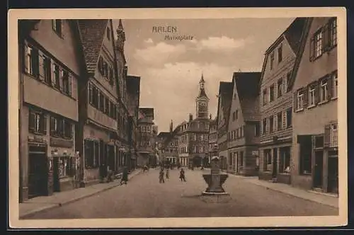 AK Aalen, Strassenpartie am Marktplatz