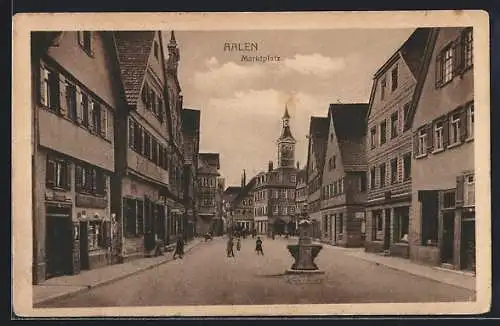 AK Aalen, Strassenpartie am Marktplatz