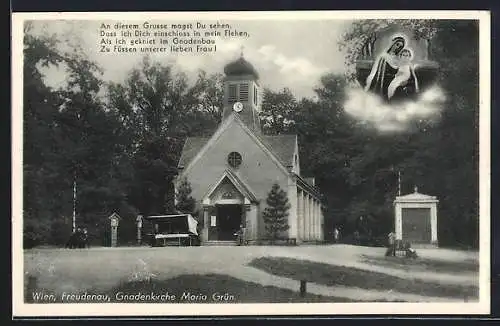 AK Wien-Freudenau, Gnadenkirche Maria Grün