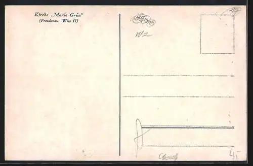 AK Wien-Freudenau, Kirche Maria Grün