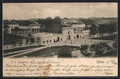 AK Wien, Blick auf den K. k. Augarten