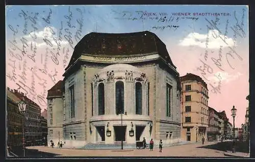 AK Wien, Wiener Stadttheater im Abendlicht
