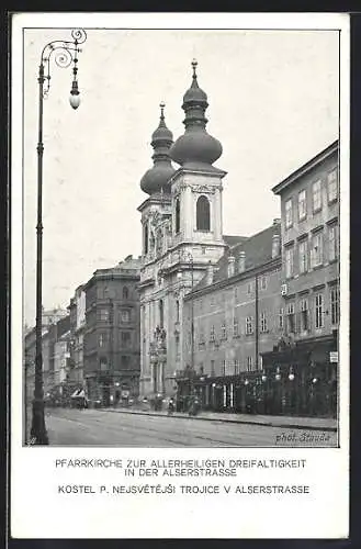 AK Wien IX, Pfarrkirche zur allerheiligen Dreifaltigkeit in der Alserstrasse